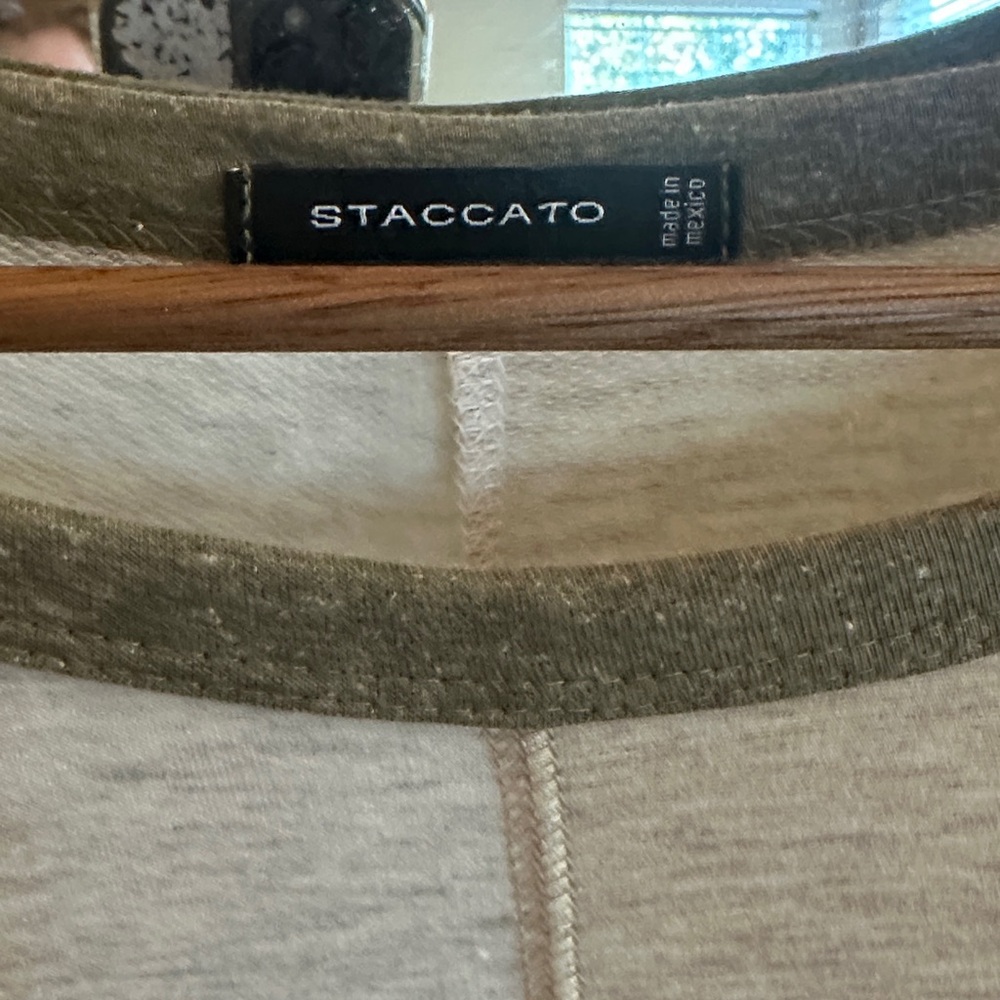 Staccato Women's Gray and Olive Top - Picture 3 of 7